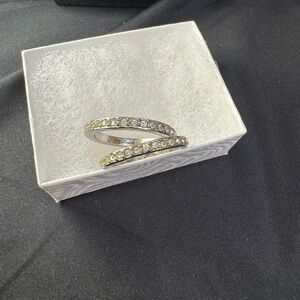 Chico’s Silver Rhinestone Ring Set